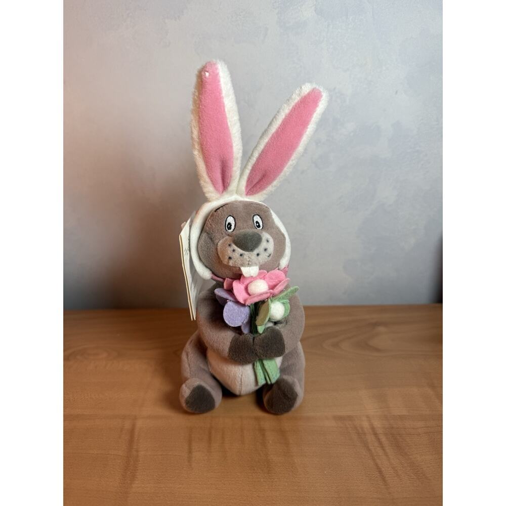NWT The Disney Store Mini Bean Bag Easter Bunny Gopher 7” Rabbit Stuffed Animal
